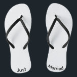 Tongs Juste Marié marié Groom Flip Flops Wedding shower<br><div class="desc">Des tongs parfaits pour la lune de miel des jeunes mariés.</div>