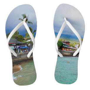 Tongs Kailua Kona Pier Hawaii Art numérique de peinture