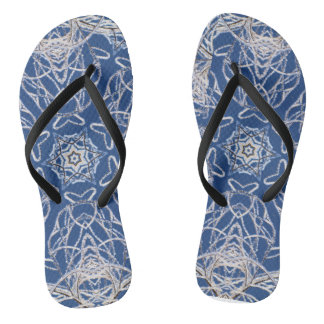 Tongs Kaleidoscope Bleu clair, Blanc, Étoile simple