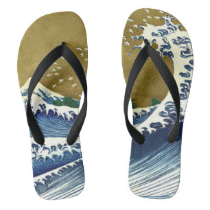 Tongs Katsushika Hokusai - Grande vague colorée