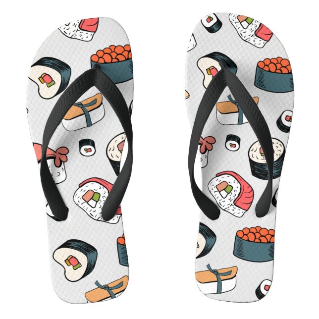 Tongs Kawaii Sushi Rolls Motif Slip-On Baskets (Semelle)