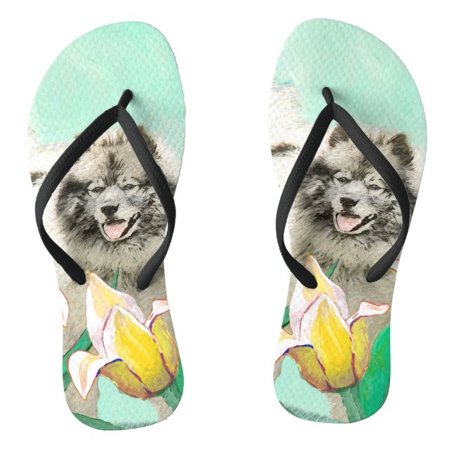 Tongs Keeshony in Tulips Peinture mignonne Original Chie (Semelle)