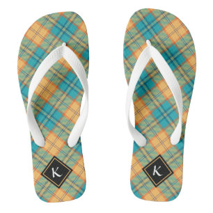 Tongs Kingfisher Tartan Flip Flops