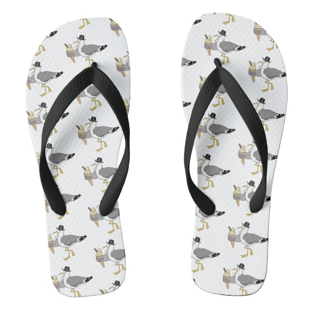Tongs Kiss Me Quick Seagull Flip Flops Plage Chaussures (Semelle)