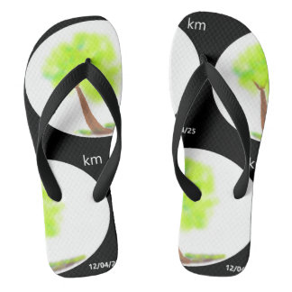 Tongs km tree painting flip flops