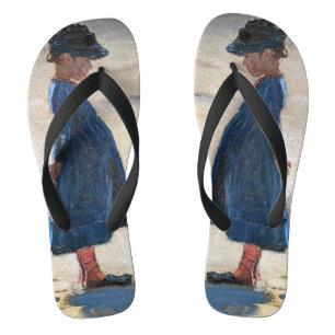 Tongs Kroyer - Petite fille debout sur Skagen Beach