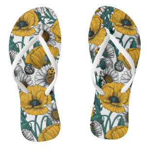 Tongs La prairie en jaune