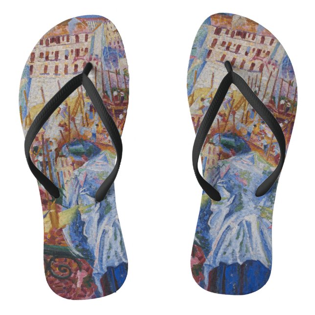 Tongs La rue entre dans la maison - Umberto Boccioni (Semelle)