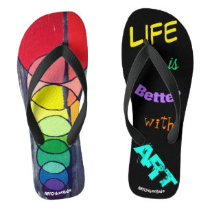 Tongs La vie est meilleure avec l'art