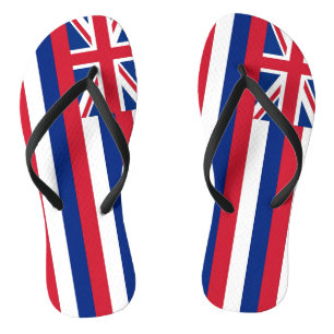Tongs Lanières minces adultes avec Drapeau Hawaii, États