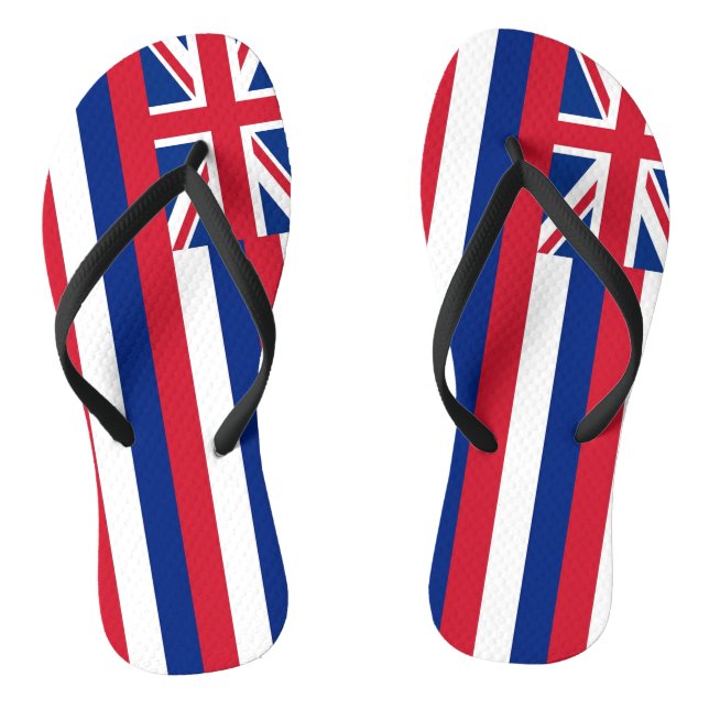 Tongs Lanières minces adultes avec Drapeau Hawaii, États (Semelle)