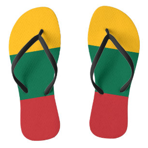 Tongs Lanières minces pour adultes avec drapeau lituanie