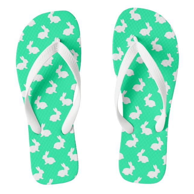 Tongs lapins vert menthe (Semelle)