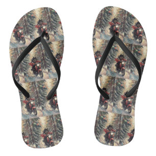 Tongs Lapphund Finlandais Chien à cheval Moto Noël