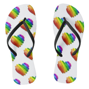 Tongs Le cœur sculptural tridimensionnel de SlipperyJoe