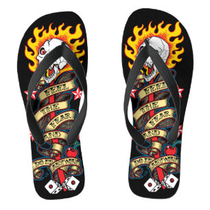 Tongs Le crâne flammé craint