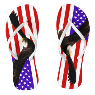 Tongs Le drapeau américain Bald Eagle USA