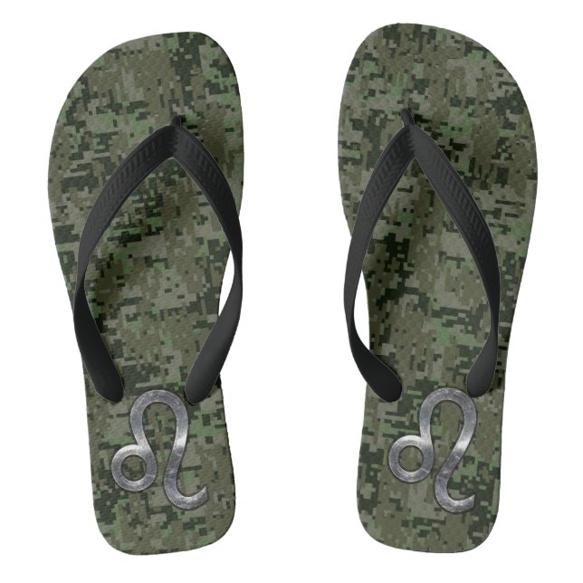 Tongs Léo Zodiac Connexion Olive Green Camo numérique (Semelle)