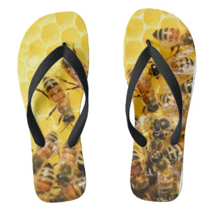 Tongs Les abeilles sur le peigne de miel - Les sandales 