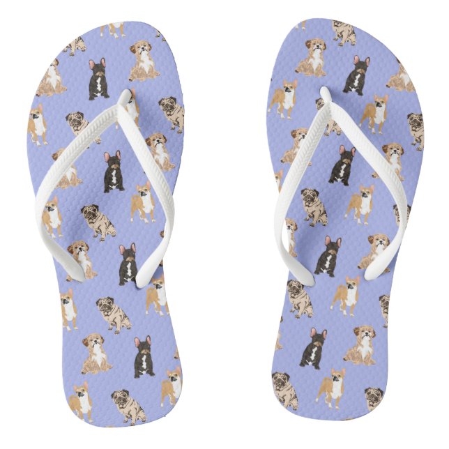 Tongs Les chiens dirigent le motif sans couture (Semelle)