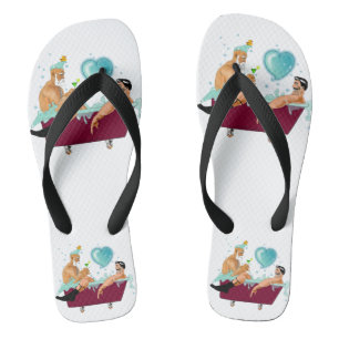 Tongs Les deux hommes gays de SlipperyJoe aiment la baig