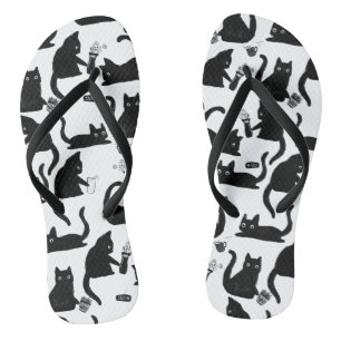 Tongs Les mauvais chats frappent des trucs sur