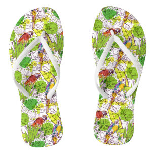 Tongs Les perroquets tropicaux