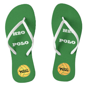 Tongs Les pieds de polo d'eau éditent des initiales