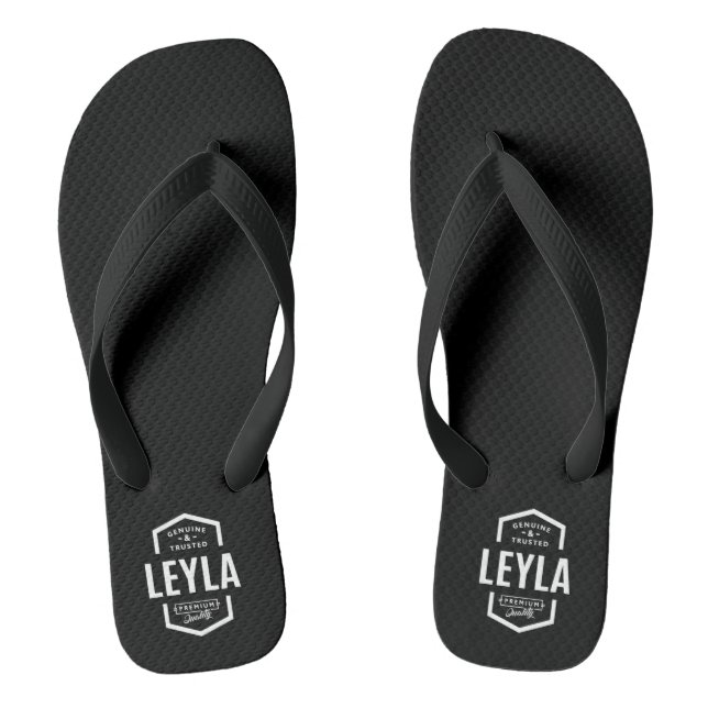 Tongs Leyla Nom personnalisé Anniversaire (Semelle)