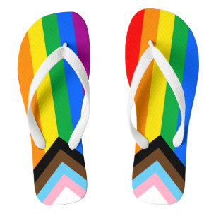 Tongs LGBTQ+ Indicateur de fierté de progrès