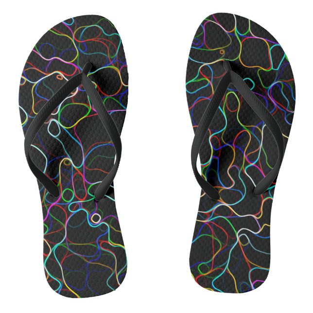Tongs Lignes multicouleurs néon (Semelle)