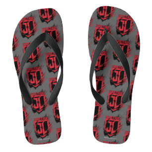 Tongs Ligue de Justice Bouclier JL de peinture brossé