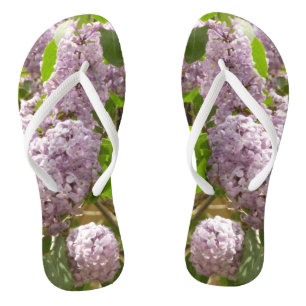 Tongs Lilac Bush Belles fleurs de printemps violettes
