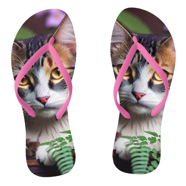 Tongs Lilah l'enfer de Tortoiseshell : Un Chat d'une bea (Semelle)