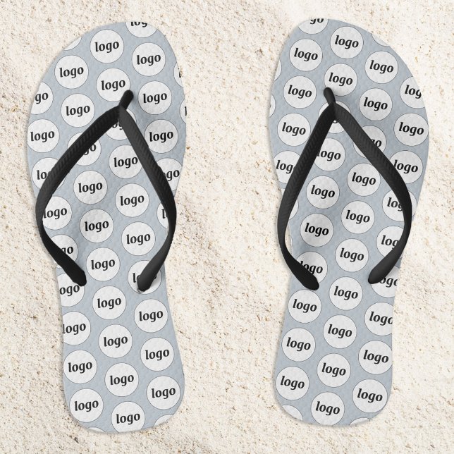 Tongs Logo simple Motif Business Promotionnels (Simple logo pattern business promotional branding flip flops)
