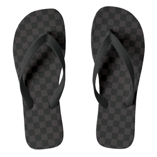 Tongs Luxe Brown/Noir À damiers (Semelle)