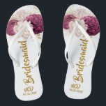 Tongs Luxury Rose Blush Pink Gold Peony Bridesmaid Favor<br><div class="desc">Vous aimerez cette rose poussiéreuse couleur rose pastel fleurs de pivoine avec feuilles de feuillage doré. Idéal pour vos célébrations mariages !</div>