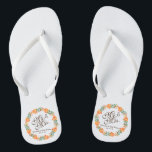Tongs M. & Mme Elegant Floral Mariage Flip Flops<br><div class="desc">Pour plus de personnalisation,  cliquez sur le bouton "Personnaliser" et utilisez notre outil de conception pour modifier ce modèle. Si les options sont disponibles,  vous pouvez modifier le texte et l'image en cliquant simplement sur "Modifier/Supprimer le texte ou l'image ici" et ajouter le vôtre. Merci.</div>