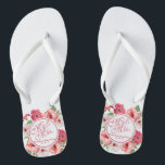Tongs M. & Mme Floral Mariage Flip Flops<br><div class="desc">Pour plus de personnalisation,  cliquez sur le bouton "Customiser" et utilisez notre outil de conception pour modifier ce modèle. Si les options sont disponibles,  vous pouvez modifier le texte et l'image en cliquant simplement sur "Modifier/Supprimer le texte ou l'image ici" et ajouter le vôtre. Conçu par Freepik.</div>