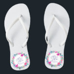 Tongs M. & Mme Floral Tropical Mariage Flip Flops<br><div class="desc">Pour plus de personnalisation,  cliquez sur le bouton "Personnaliser" et utilisez notre outil de conception pour modifier ce modèle. Si les options sont disponibles,  vous pouvez modifier le texte et l'image en cliquant simplement sur "Modifier/Supprimer le texte ou l'image ici" et ajouter le vôtre. Conçu par Freepik.</div>