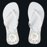 Tongs M. & Mme Watercolor Mariage Flip Flops<br><div class="desc">Pour plus de personnalisation,  cliquez sur le bouton "Customiser" et utilisez notre outil de conception pour modifier ce modèle. Si les options sont disponibles,  vous pouvez modifier le texte et l'image en cliquant simplement sur "Modifier/Supprimer le texte ou l'image ici" et ajouter le vôtre. Conçu par irikul/Freepik.</div>