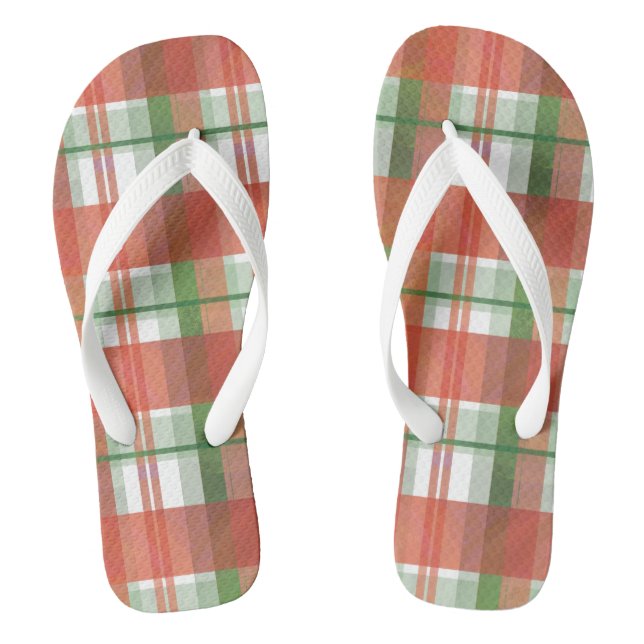 Tongs Madras Plaid Noël (Semelle)