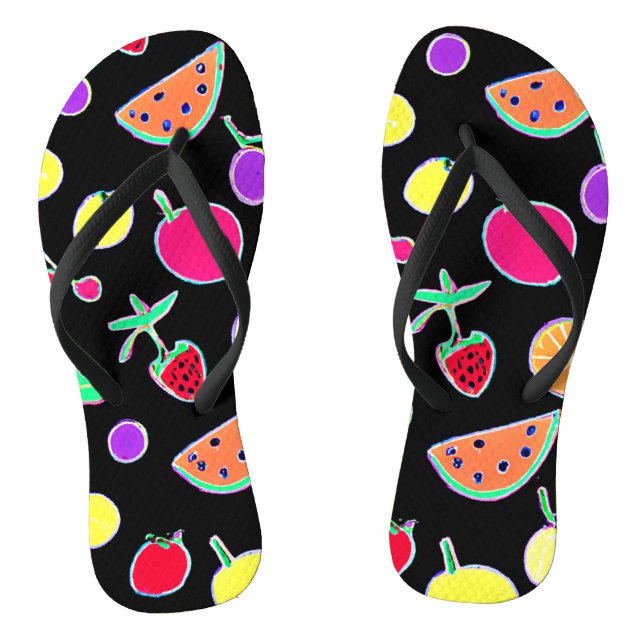 Tongs Magie de néon tropique radiant (Semelle)