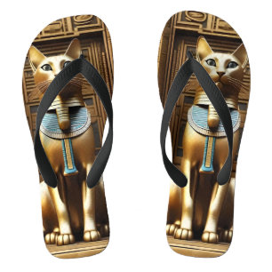Tongs Majesté intemporelle : le chat pharaon égyptien do
