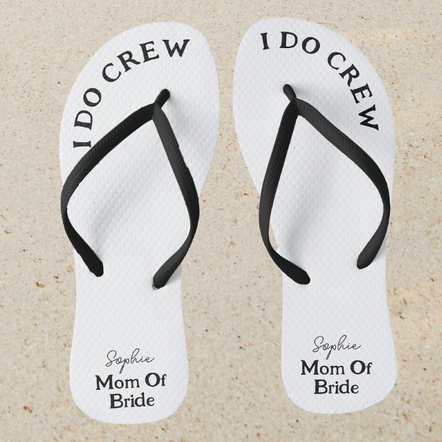 Tongs Maman De Mariée Noir Et Blanc Nom (Sand)
