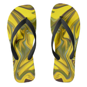 Tongs Marble Waves Yellow Digital Paper-55448