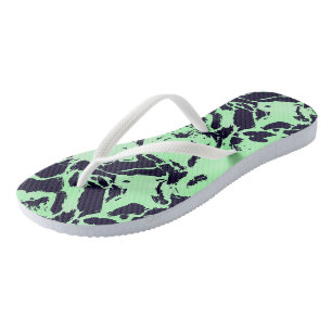 Tongs Marbre vert et bleu