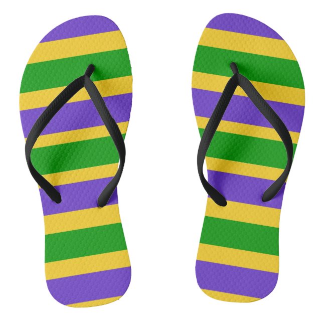 Tongs Mardi Gras Stripes (Semelle)