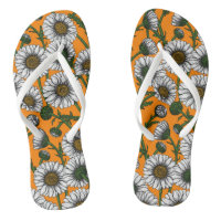 Marguerites sur orange