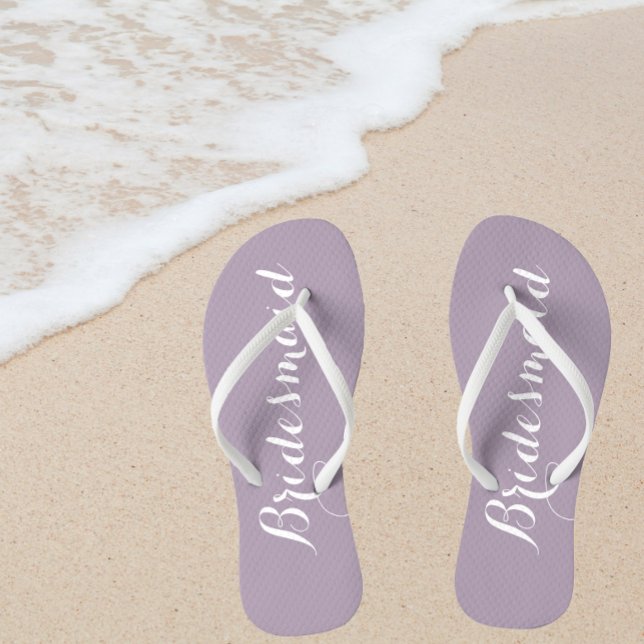 Tongs Mariage Bridesmaid tendance Mauve (In Situ Beach)